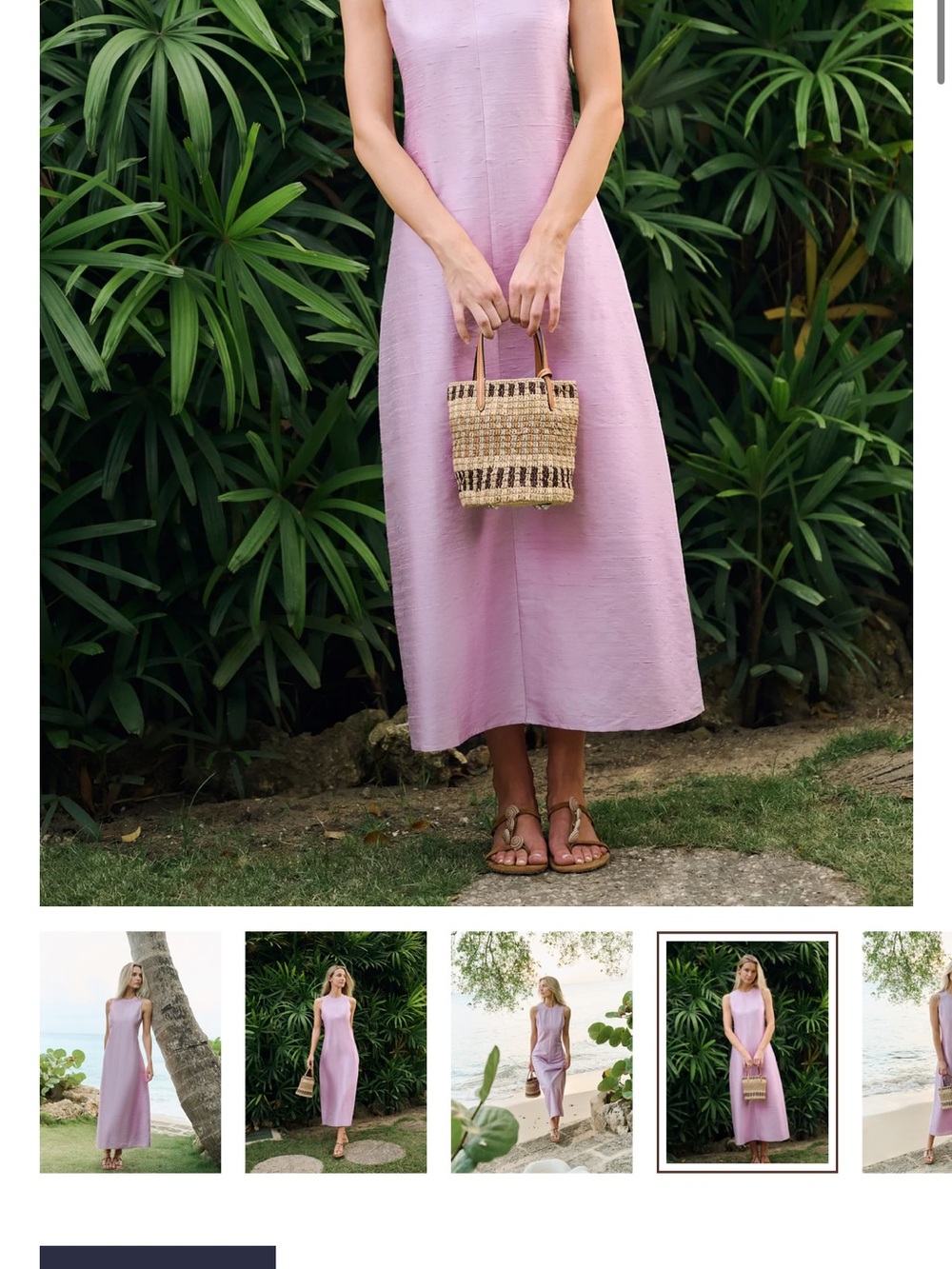Light Pink Sleeveless Maxi Skirt - Women's Lightweight Summer Skirt - Picture 2 of 6